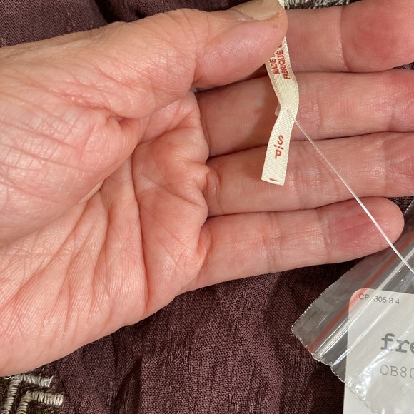 🆕 FREE PEOPLE Arianna Embroidered Tunic Deep V-Neck Long Sleeves - Picture 10 of 11